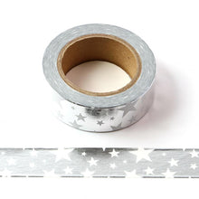 Încarcă imaginea în vizualizatorul Galerie, Banda Washi - Argintie Model Stelute Banda Washi Paperie.ro 
