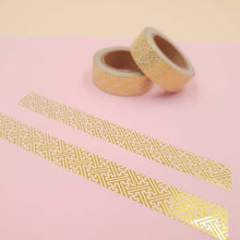 Încarcă imaginea în vizualizatorul Galerie, Banda Washi - Alba Model Dungi Aurii Paperie.ro 
