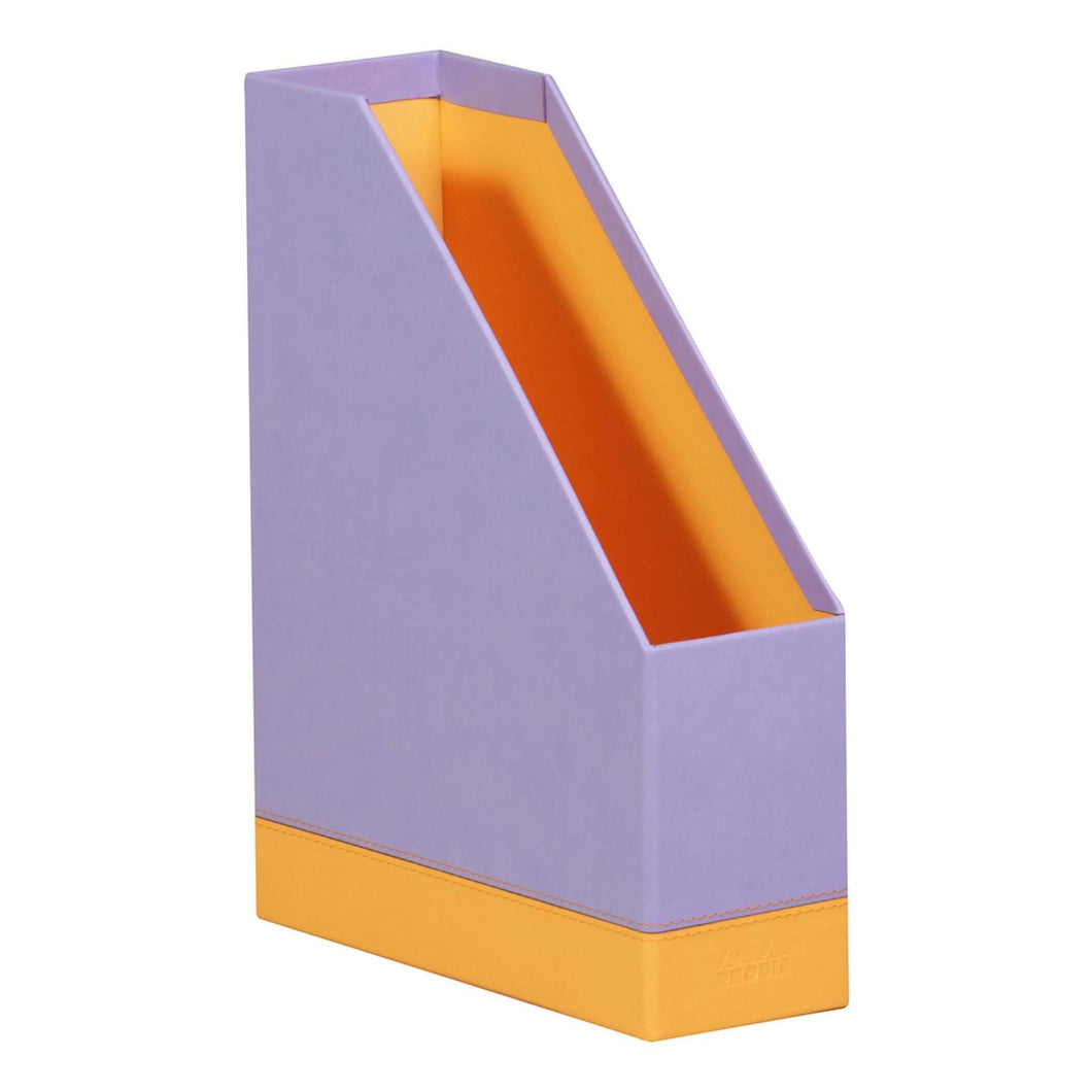 Suport vertical Rhodia lilac din imitatie italiana de piele 10x25x31cm suport vertical Rhodia 