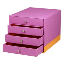 Încarcă imaginea în vizualizatorul Galerie, Cutie organizare roz Rhodia cu 4 sertare 24.8x32.7x22.8cm Cutie organizare Rhodia 
