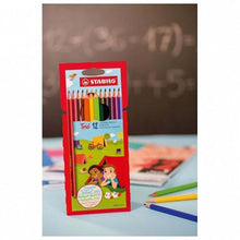 Încarcă imaginea în vizualizatorul Galerie, Creioane colorate Stabilo Trio 12 culori/set Creioane colorate Stabilo 
