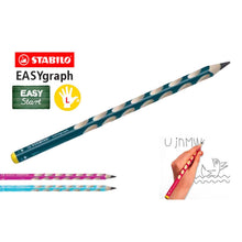 Încarcă imaginea în vizualizatorul Galerie, Creion grafit Stabilo EASYgraph, HB, pentru dreptaci, albastru petrol, set 2 bucati / blister Creioane grafit Stabilo 
